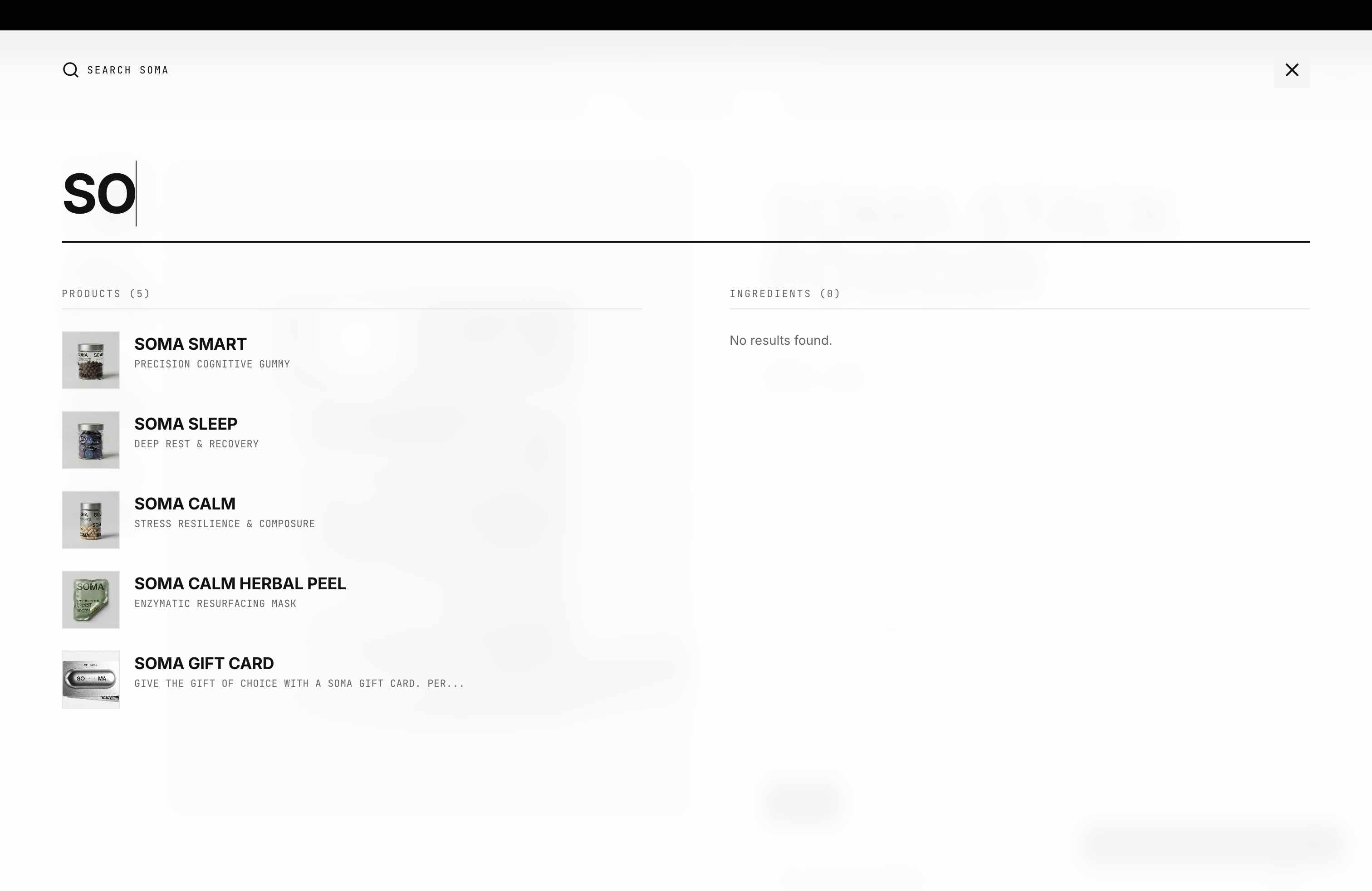 SOMA product packaging design showcasing minimalist aesthetic