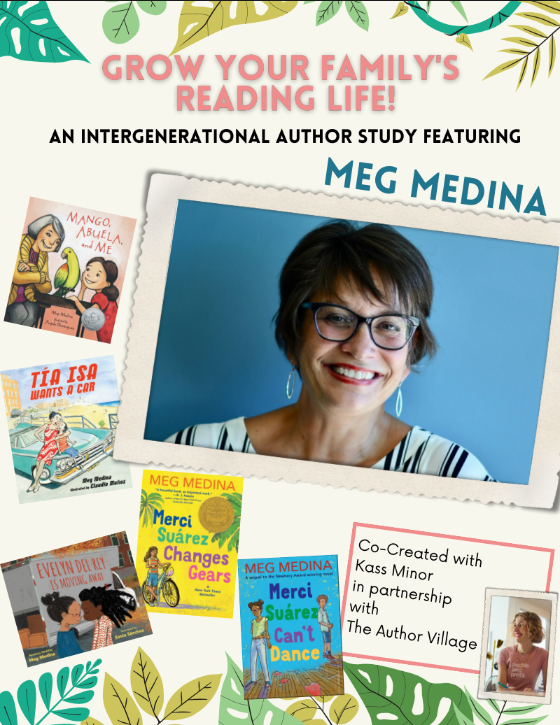 A cover of the Grow Your Family's Reading Life book with an image of the author.