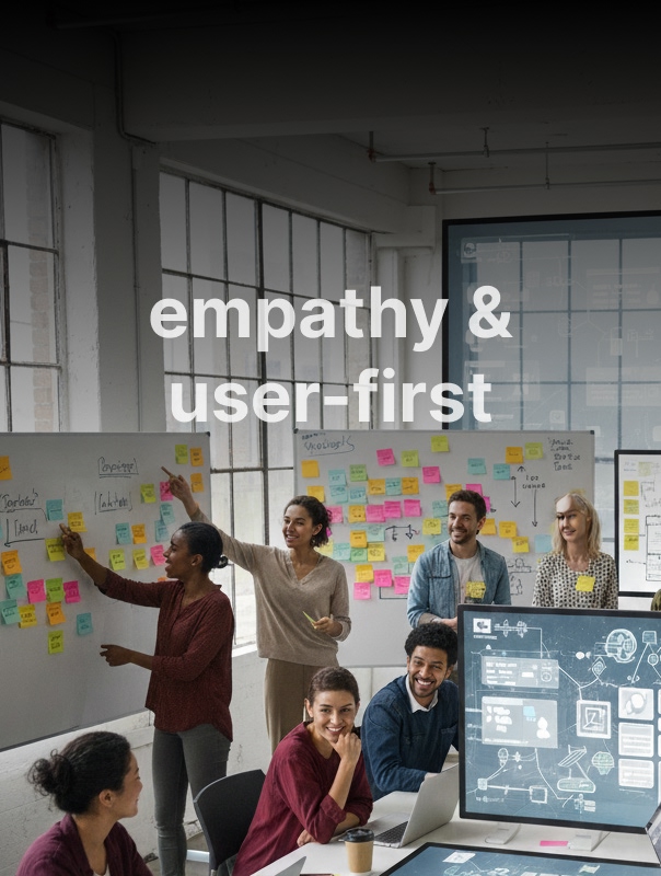 A research workshop symbolizing empathy and user-first principles.