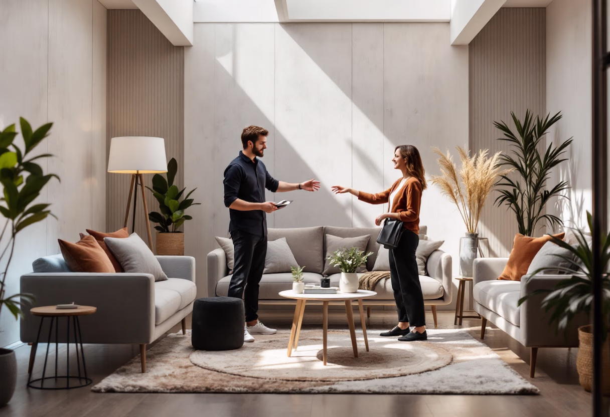 image of store helping customers (for a home goods store)