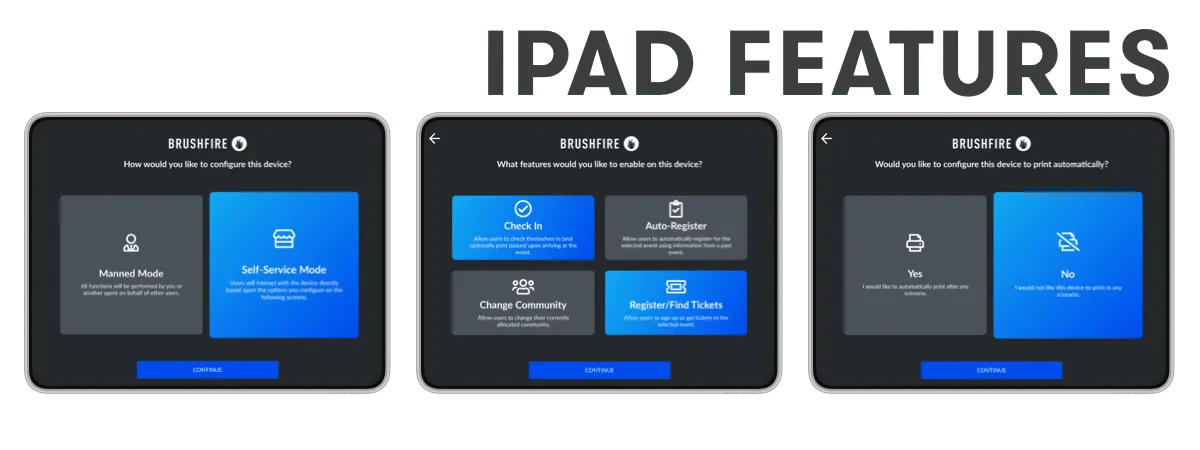 Brushfire iPad features