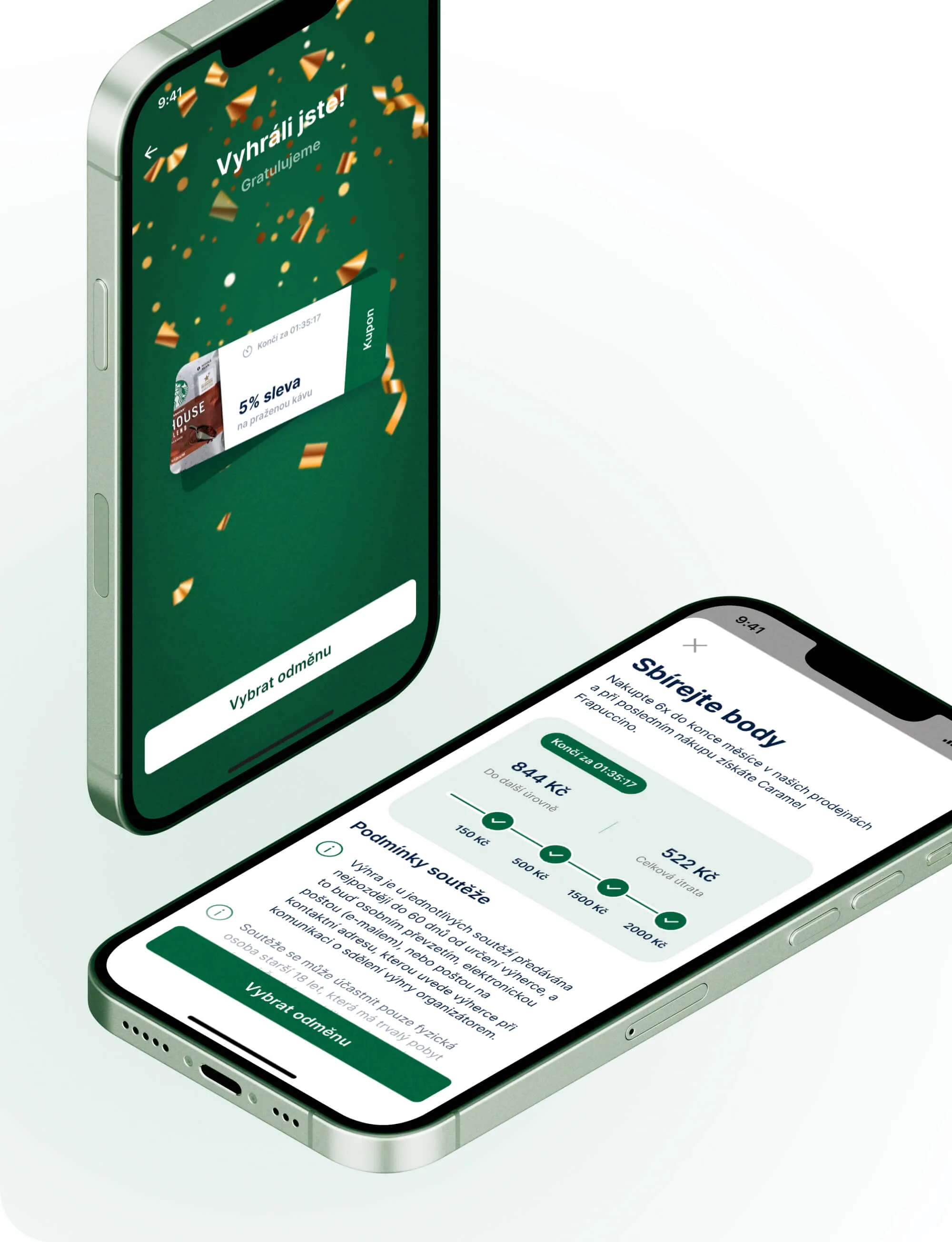 3D phones showing features of the Loyaltee app