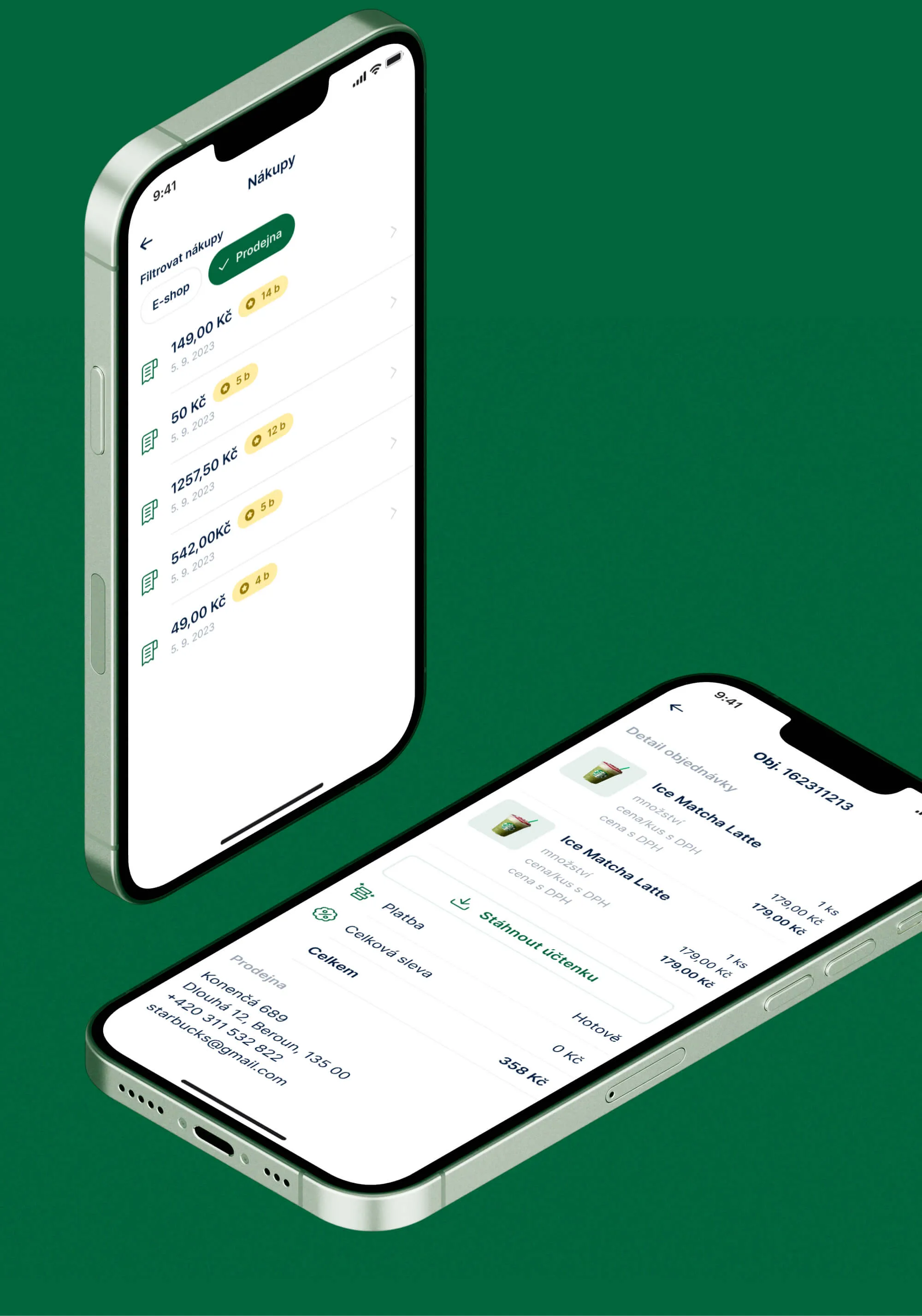 3D phones showing features of the Loyaltee app
