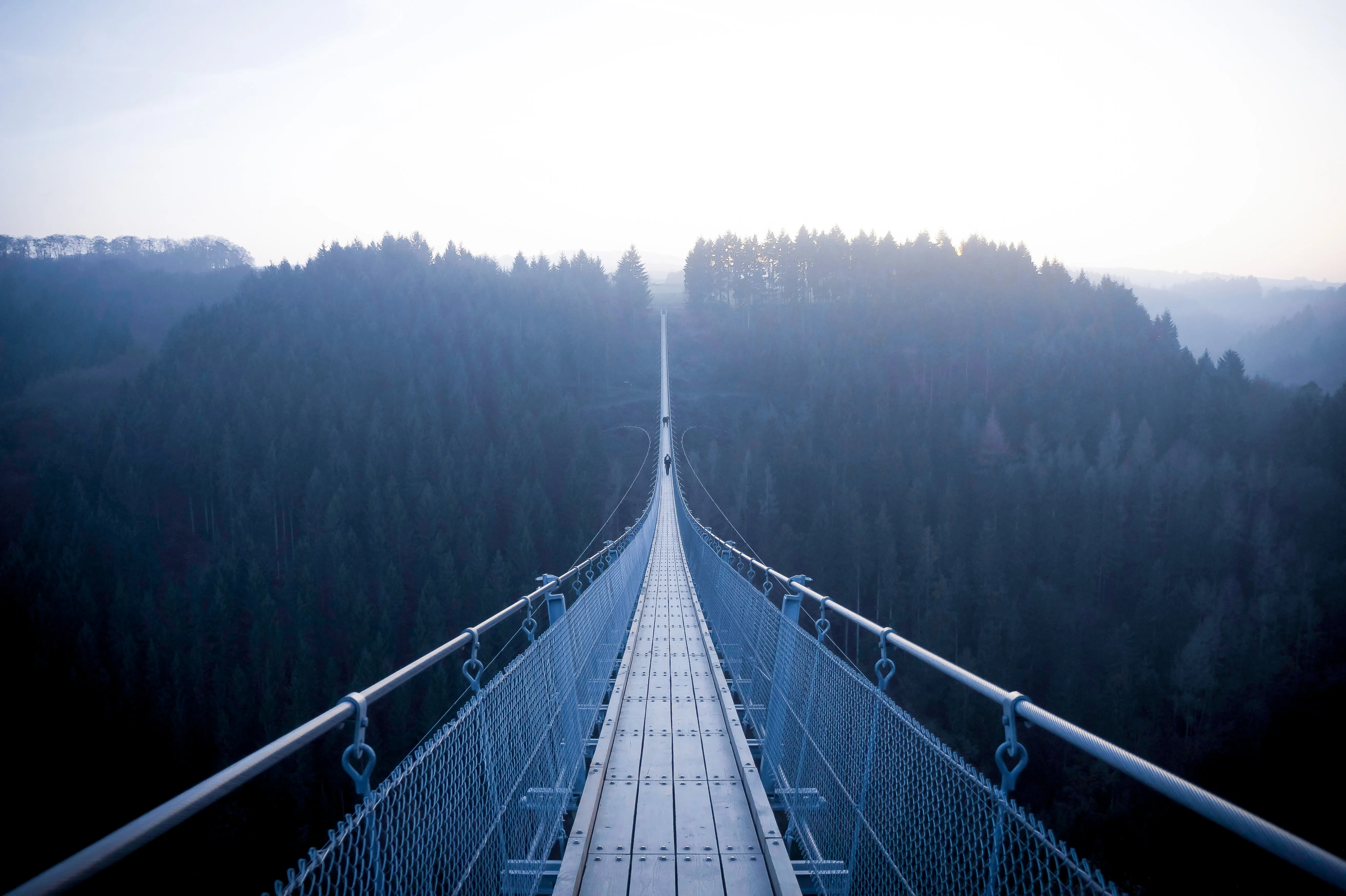 Bridging the gap into across a deep valley