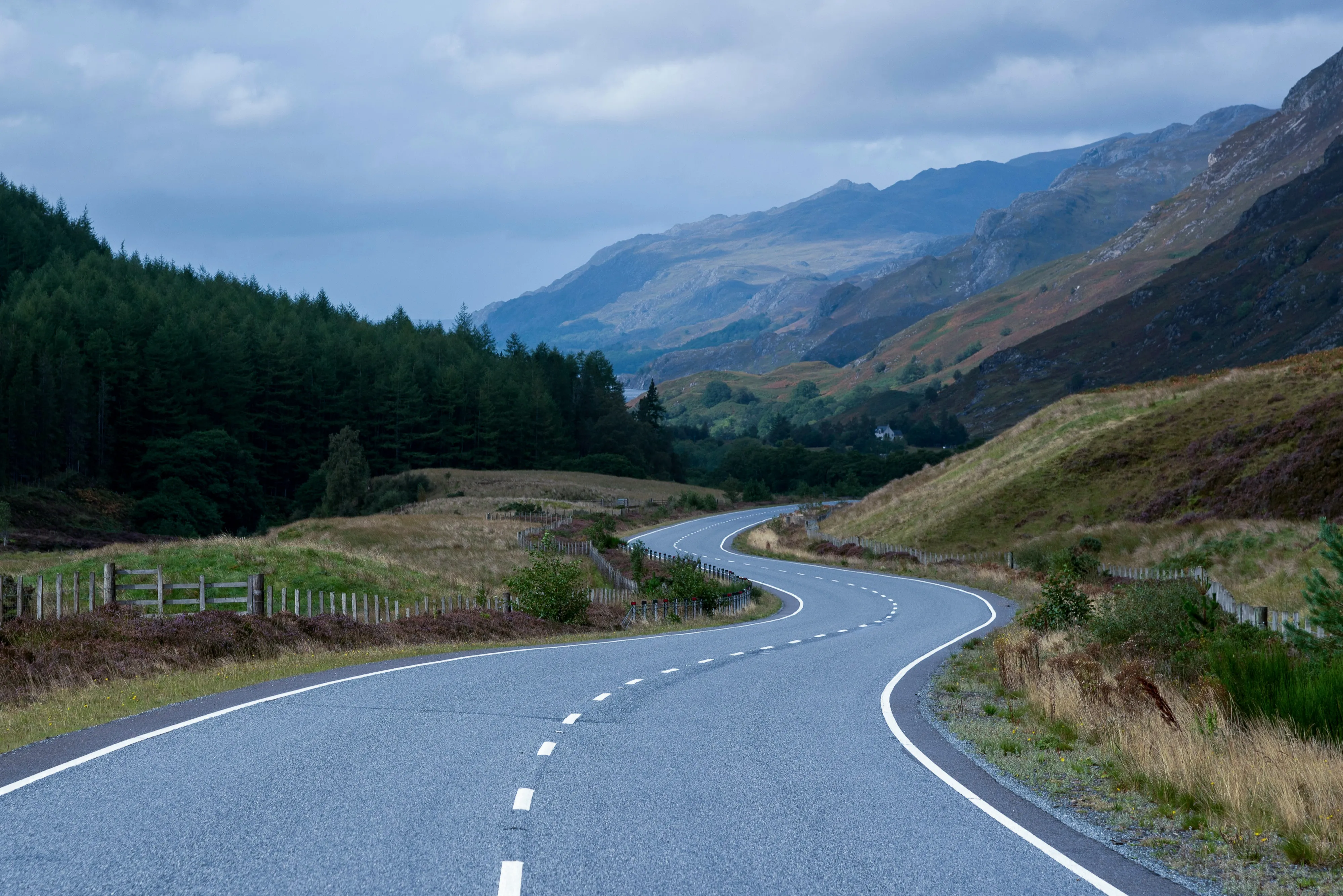 Winding country road