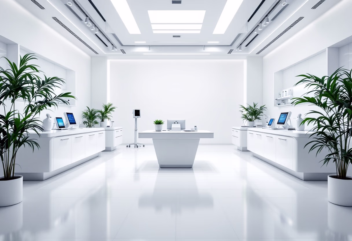 [background image] image of a workplace setting (for an ai healthcare company)