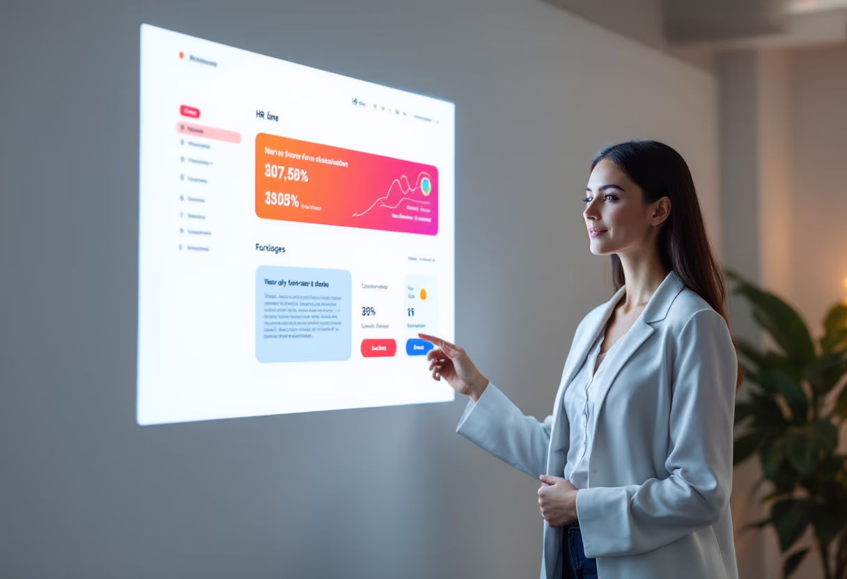 [interface] image of employee interacting with hr software (for a hr tech)