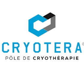 logo cryotera bleu noir gris cryotherapie client la franchiserie
