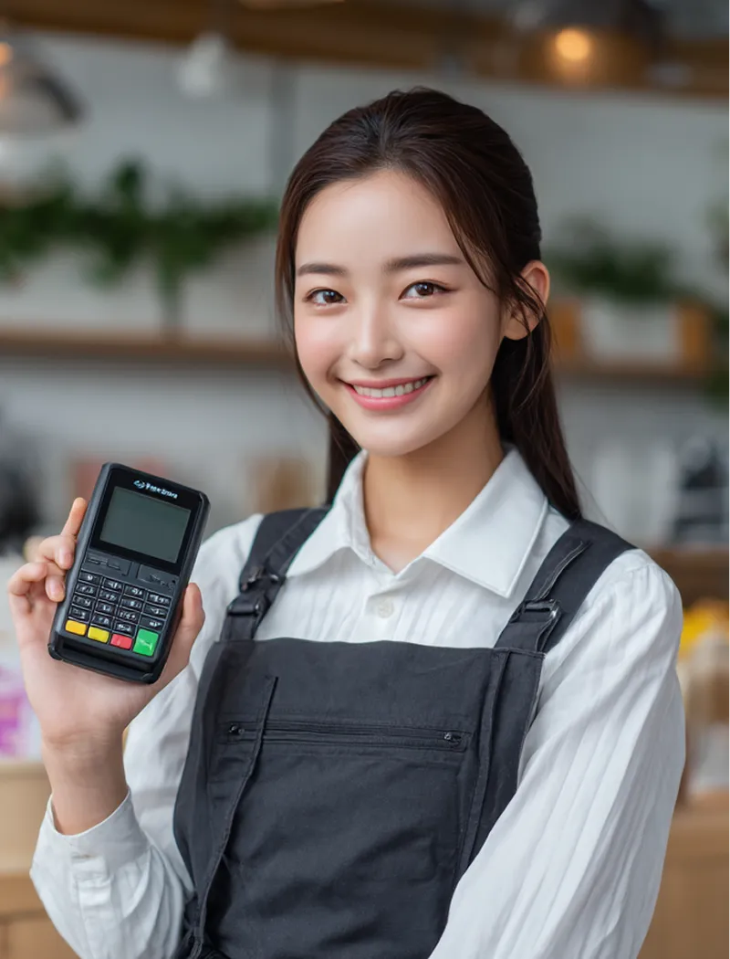 Secure POS terminal for digital payments Mobile identity verification device in use Contactless payment via smart device