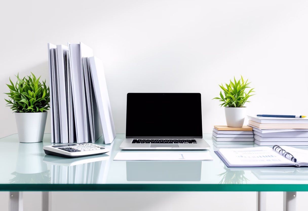 image of accounting tools and documents