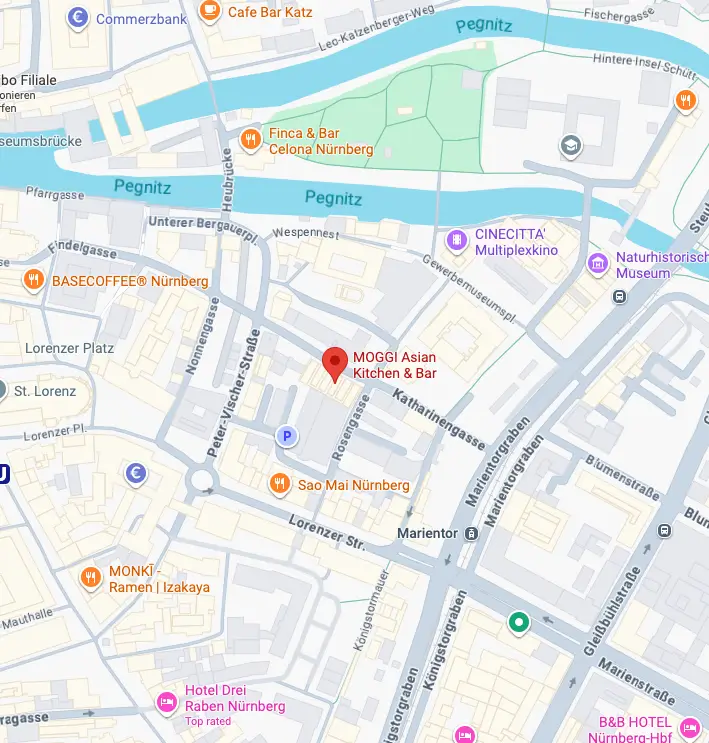 Verschiedene Gerichte gehobener Küche im MOGGI Nürnberg