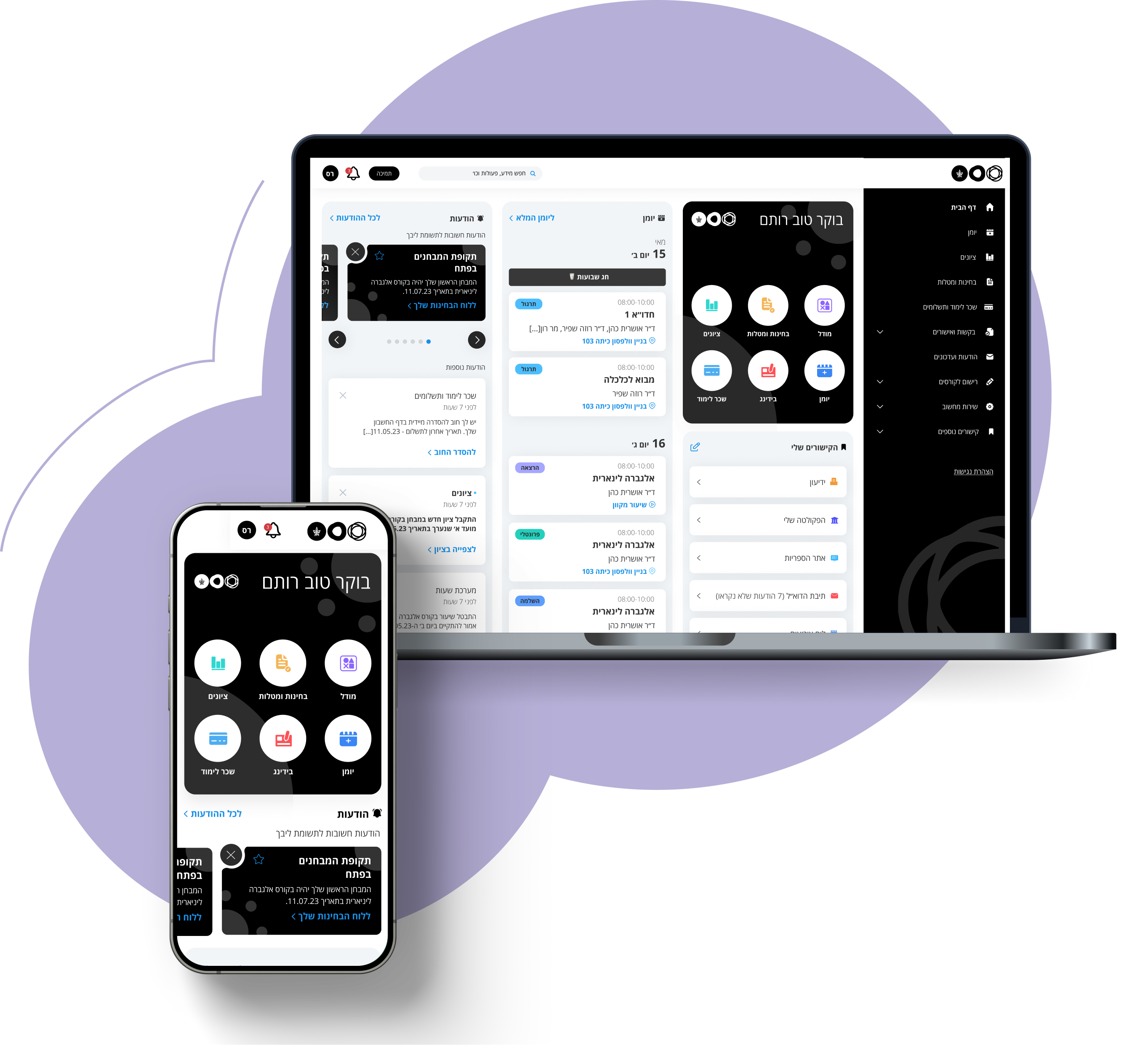 Dashboard screens