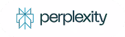 Perplexity company logo with stylized geometric icon and text.