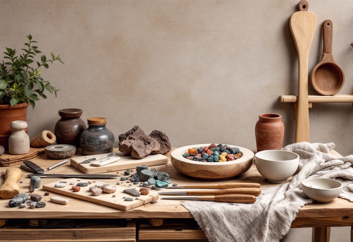 [background image] image of jewelry workshop