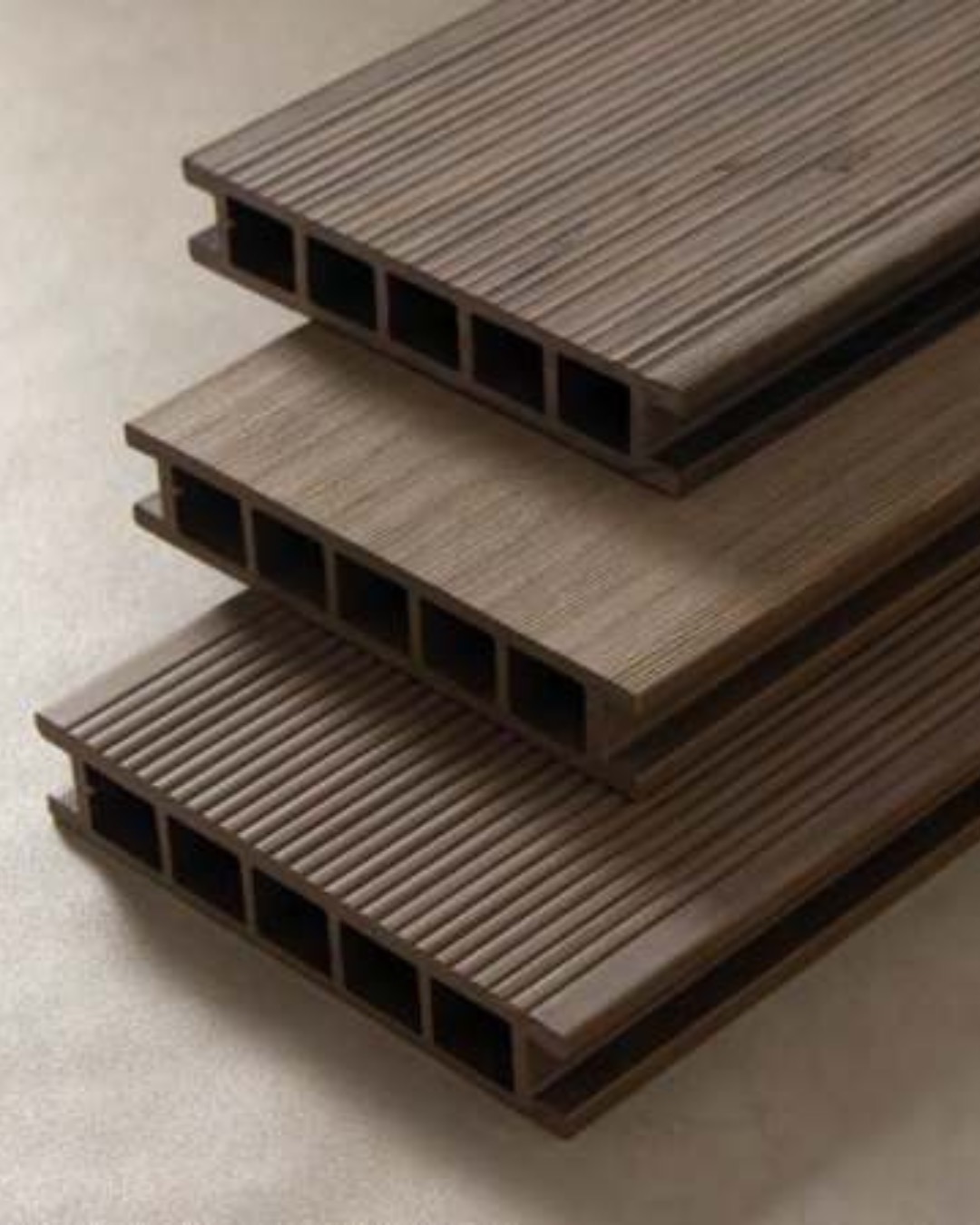 Stacked Tarimatec board profiles ready for installation