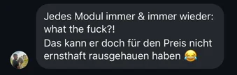 AI Business Engine - Kundenfeedback über jedes KI-Kurs-Modul als unglaubliches Preis-Leistungs-Verhältnis