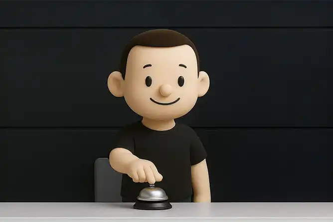 Männchen Bild Rezeptionsklingel