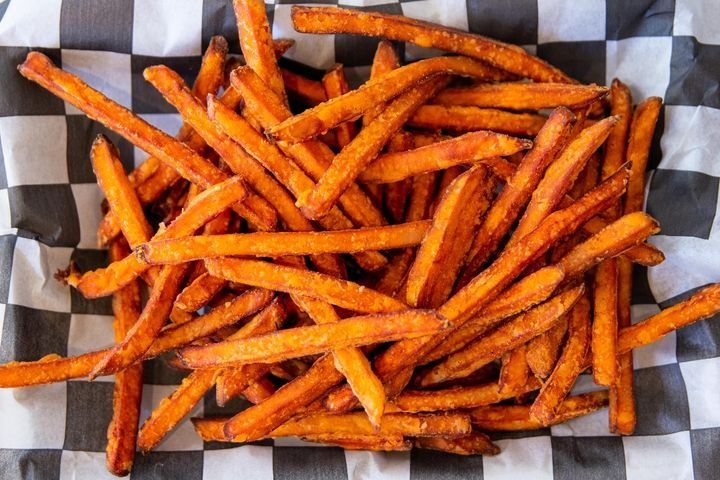 A serving of sweet potato fries.
