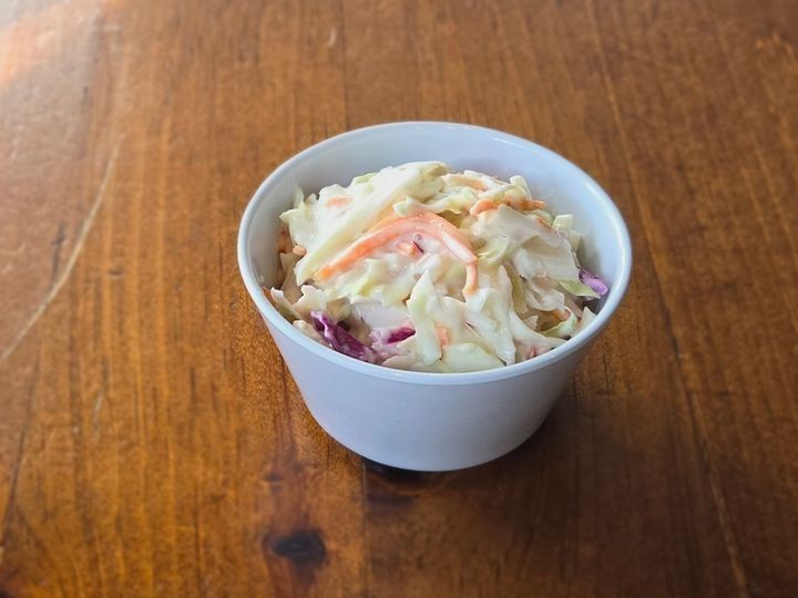 A side of coleslaw.