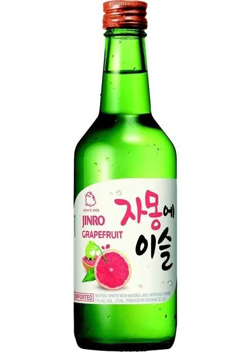 A bottle of grapefruit-flavored soju.