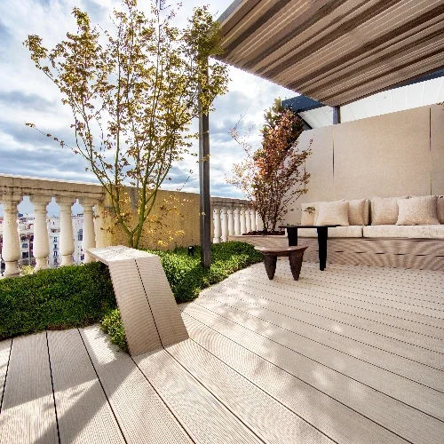 Tarimatec composite decking installed