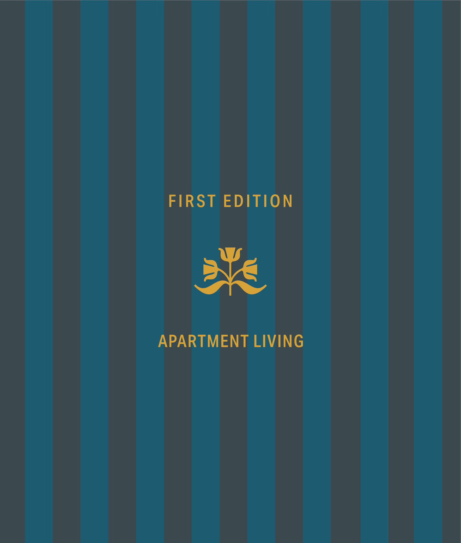 Graphic design highlighting a bold striped pattern with integrated text and a symbolic floral element, creating a visually distinctive and memorable brand presentation.