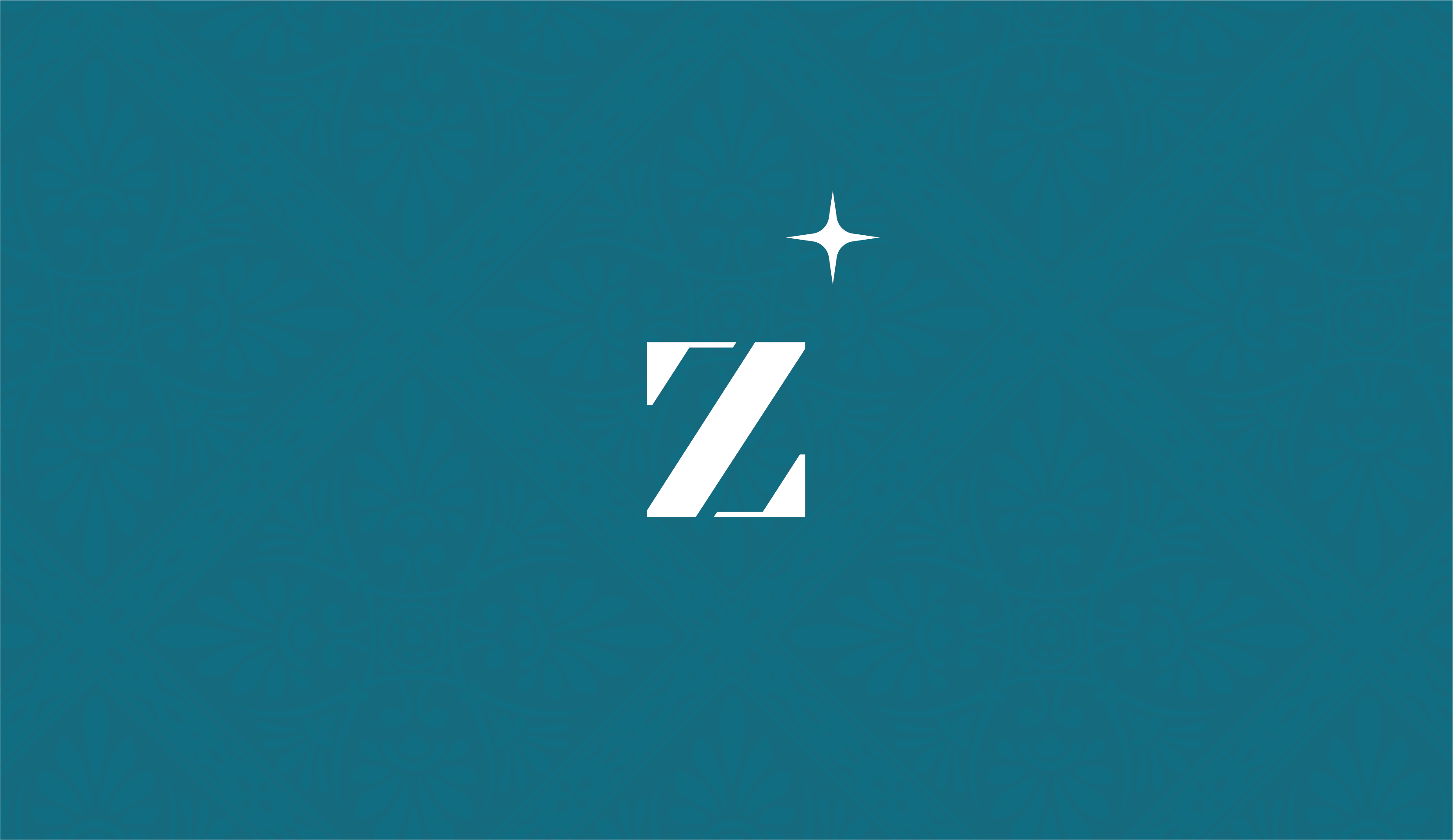 A graphic design showcasing a clean and simple logo. A bold, white 'Z' with sharp, geometric lines is positioned centrally on a teal background. A small, white four-pointed star is placed above and to the right of the 'Z,' adding a subtle accent.