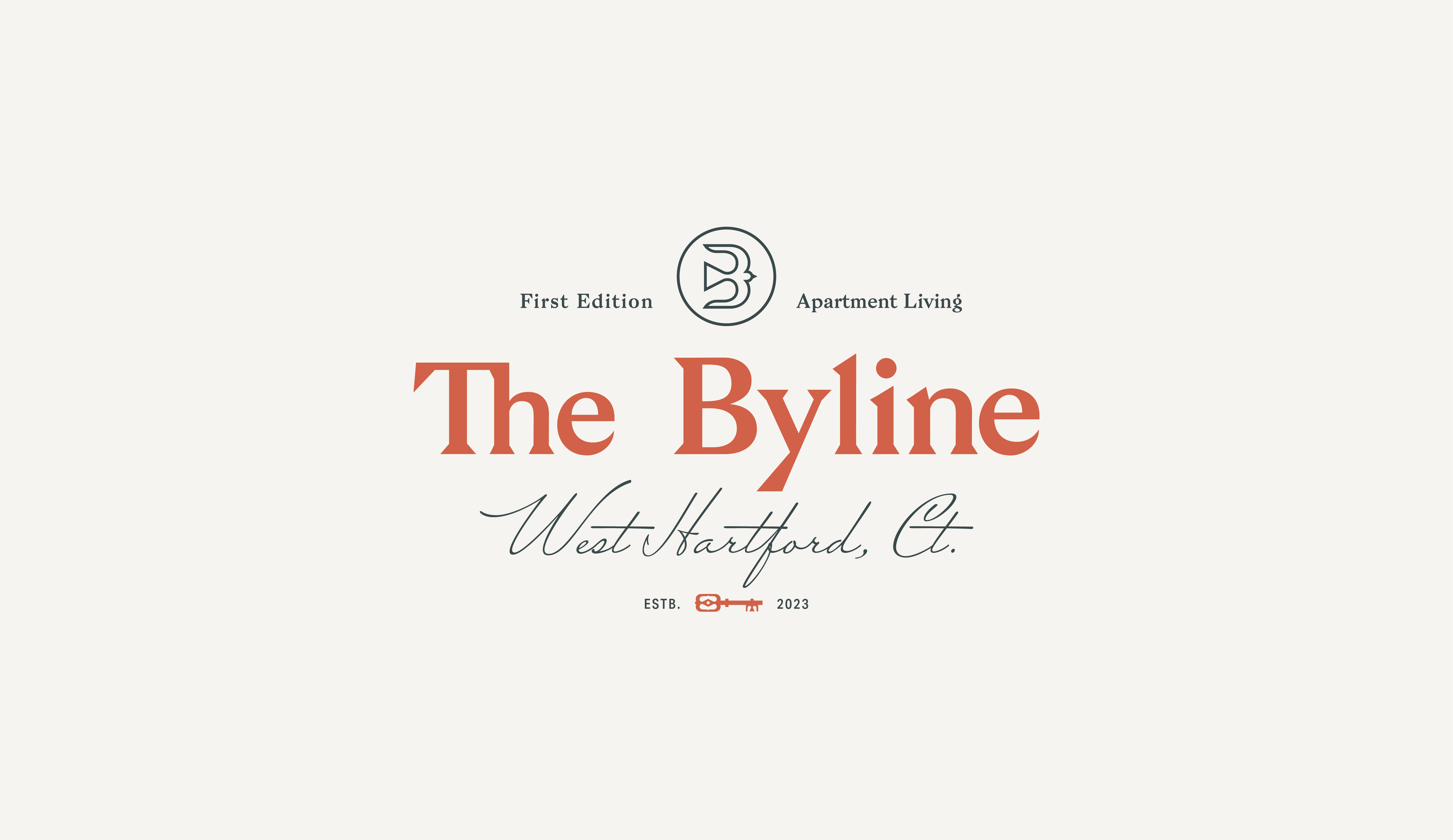 Logo and masthead design for "The Byline" newsletter, featuring a stylized "B" icon, classic typography, and tagline, conveying a sophisticated and informative publication.