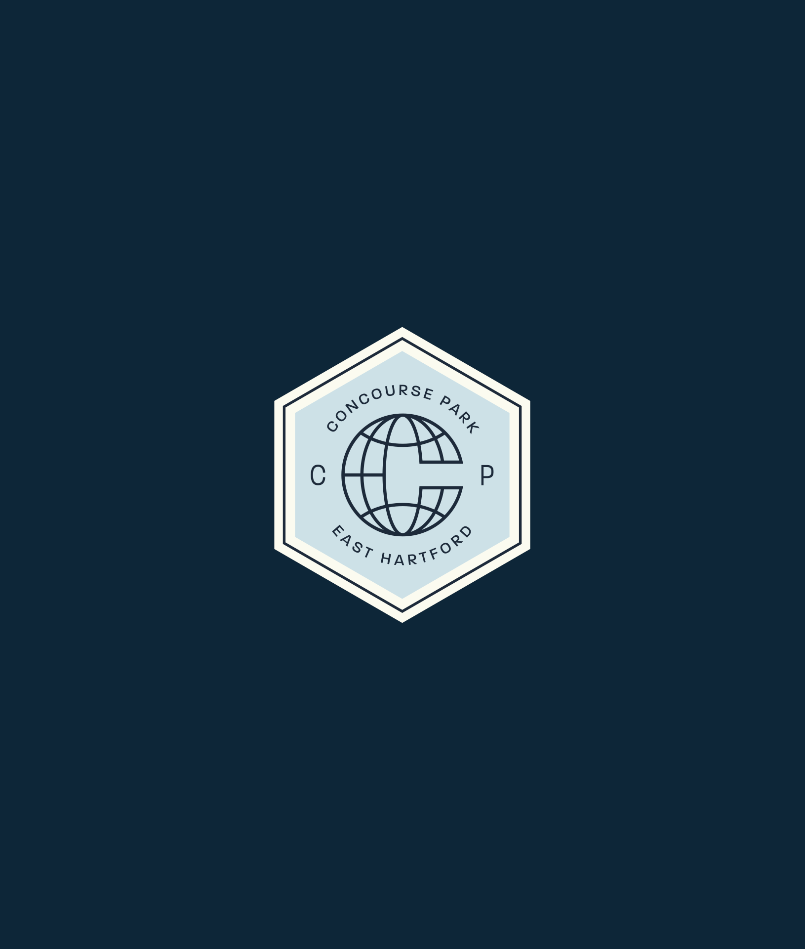 Animated logo sequence for Concourse Park, showcasing variations in design.