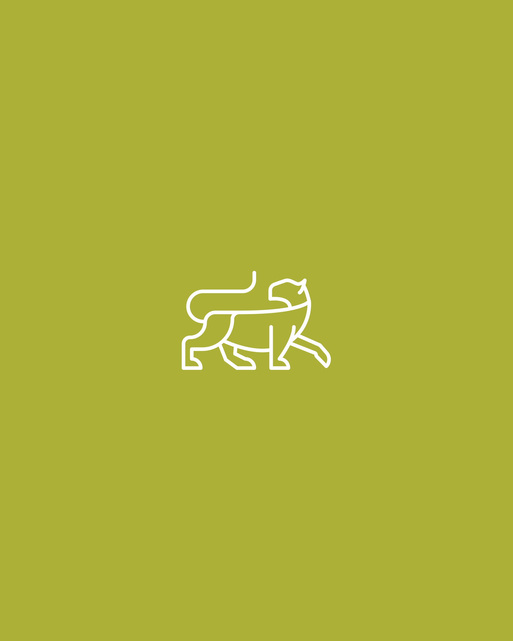 The GIF features minimalist vector illustrations of the Giv icons, rendered in a single continuous white line set against a solid muted green field.