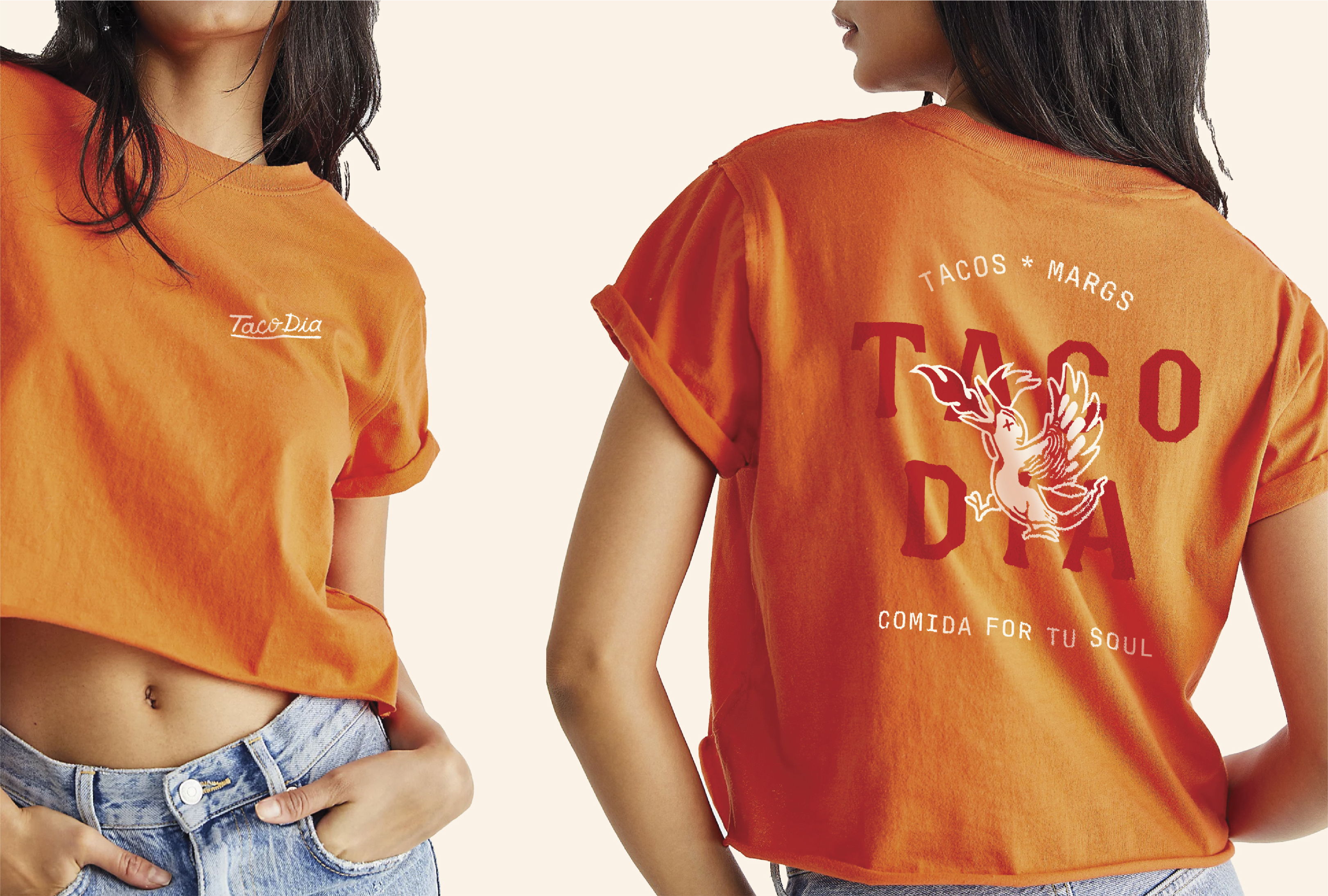 A photo of a custom designed apparel, shirt, merch for Taco Dia in Newtown, CT.