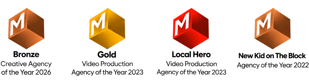 Superminted has won Bronze Creative Agency of the Year 2025, Gold Video Production Agency of the Year 2023, Local Hero Video Production Agency of the Year 2023, and New Kid on The Block Agency of the Year 2022 - from Marketing-Interactive Agency of the Year Awards.