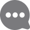 Gray speech bubble with three dots, representing communication or a loading indicator