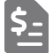 Financial document or invoice with dollar sign and lines
