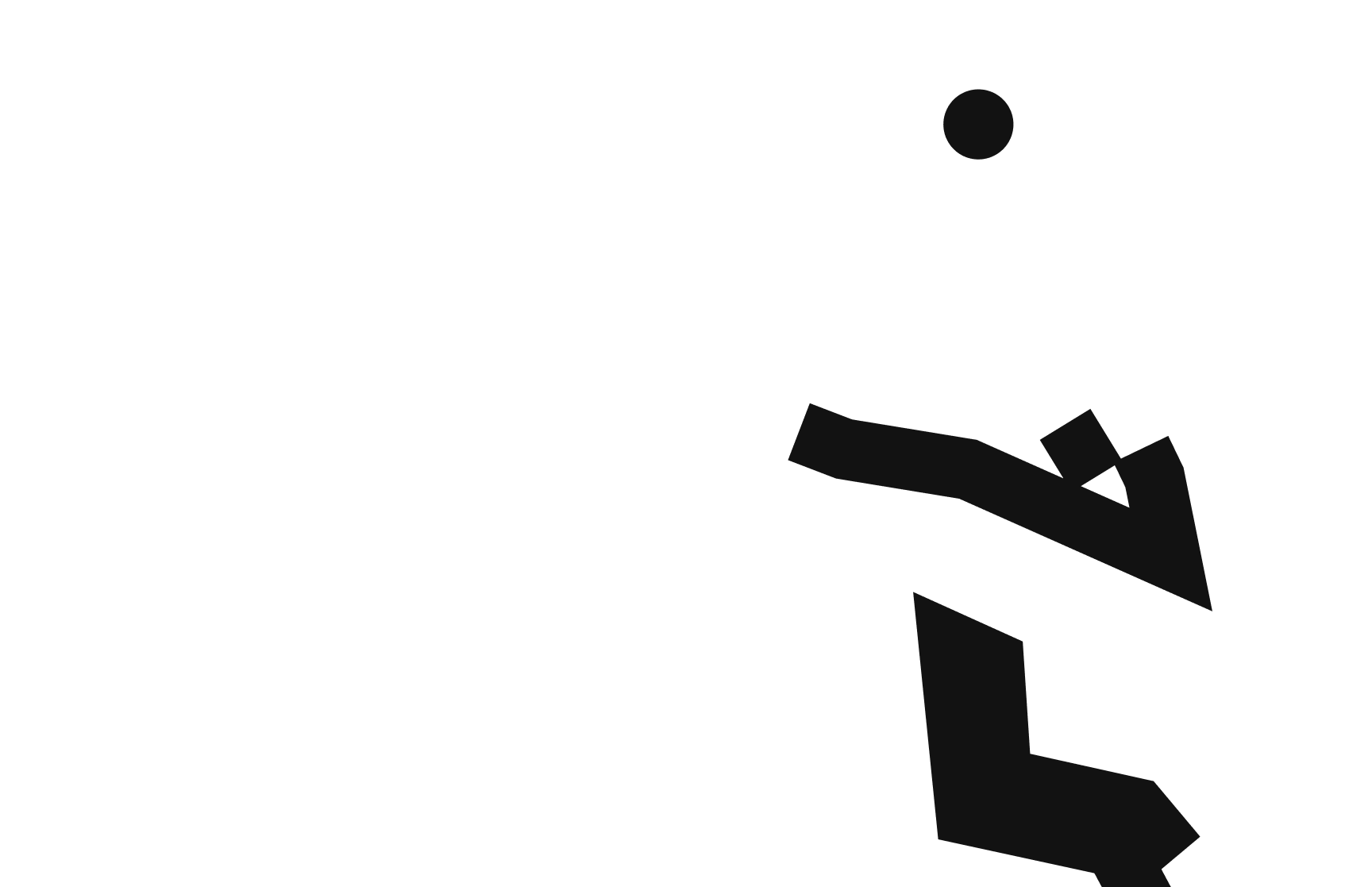 illustration of a volley player