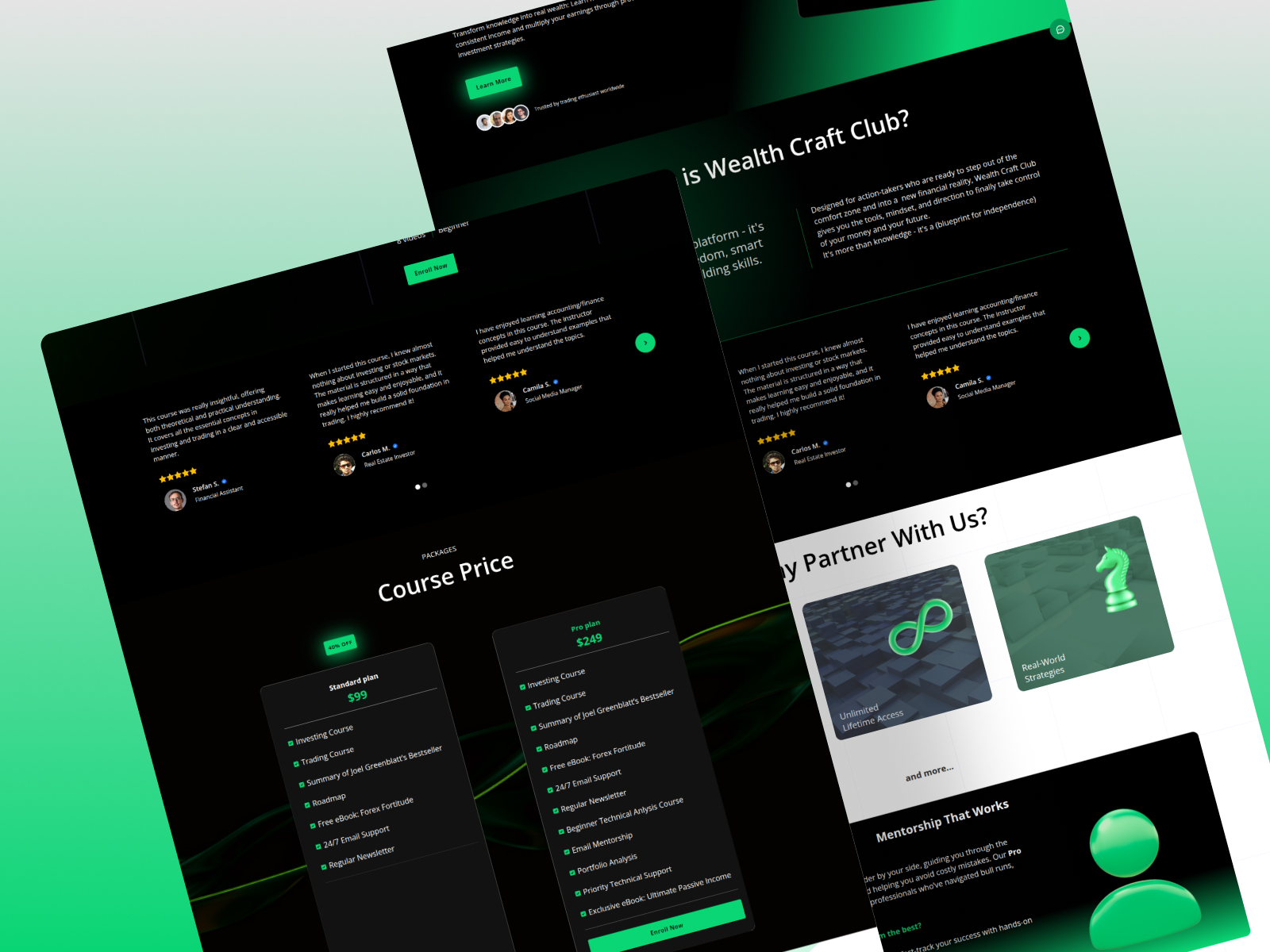 Wealth Craft Club Strong Website, Learning Platform