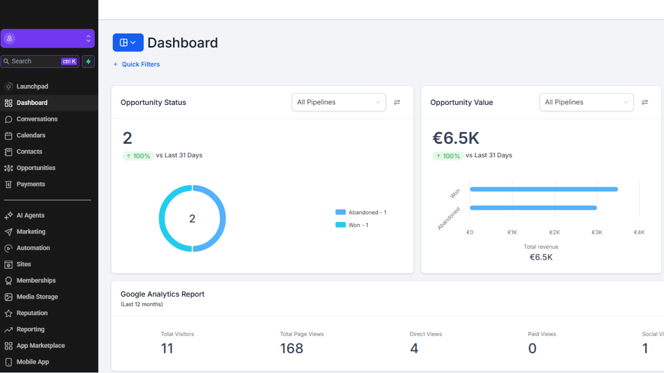 Image of Engridded CRM Dashboard