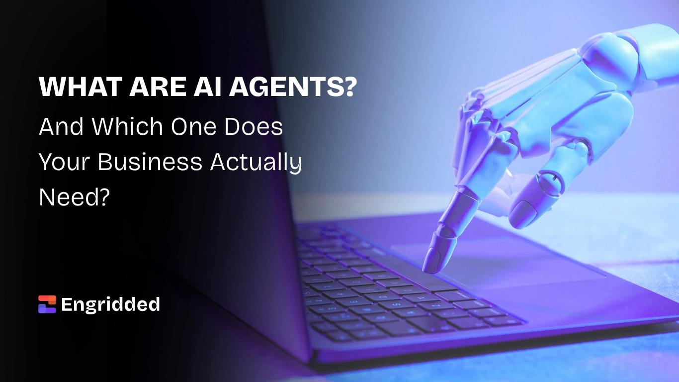 robot hand typing on a laptop representing ai agents working autonomously for businesses