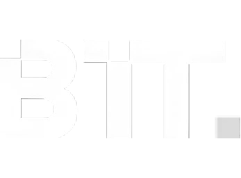 White stylized 'BIT.' text logo on a transparent background.