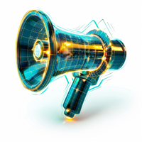 alt="Digital megaphone icon representing timely AI news delivery every Saturday."