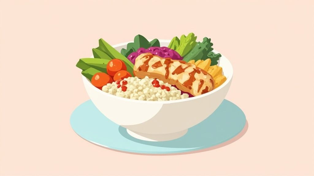 A person meal prepping healthy food in containers for the week.