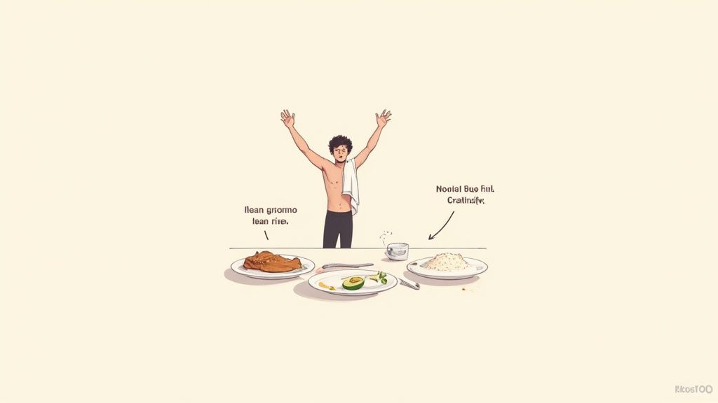 A healthy post-workout meal featuring salmon, quinoa, and fresh vegetables.