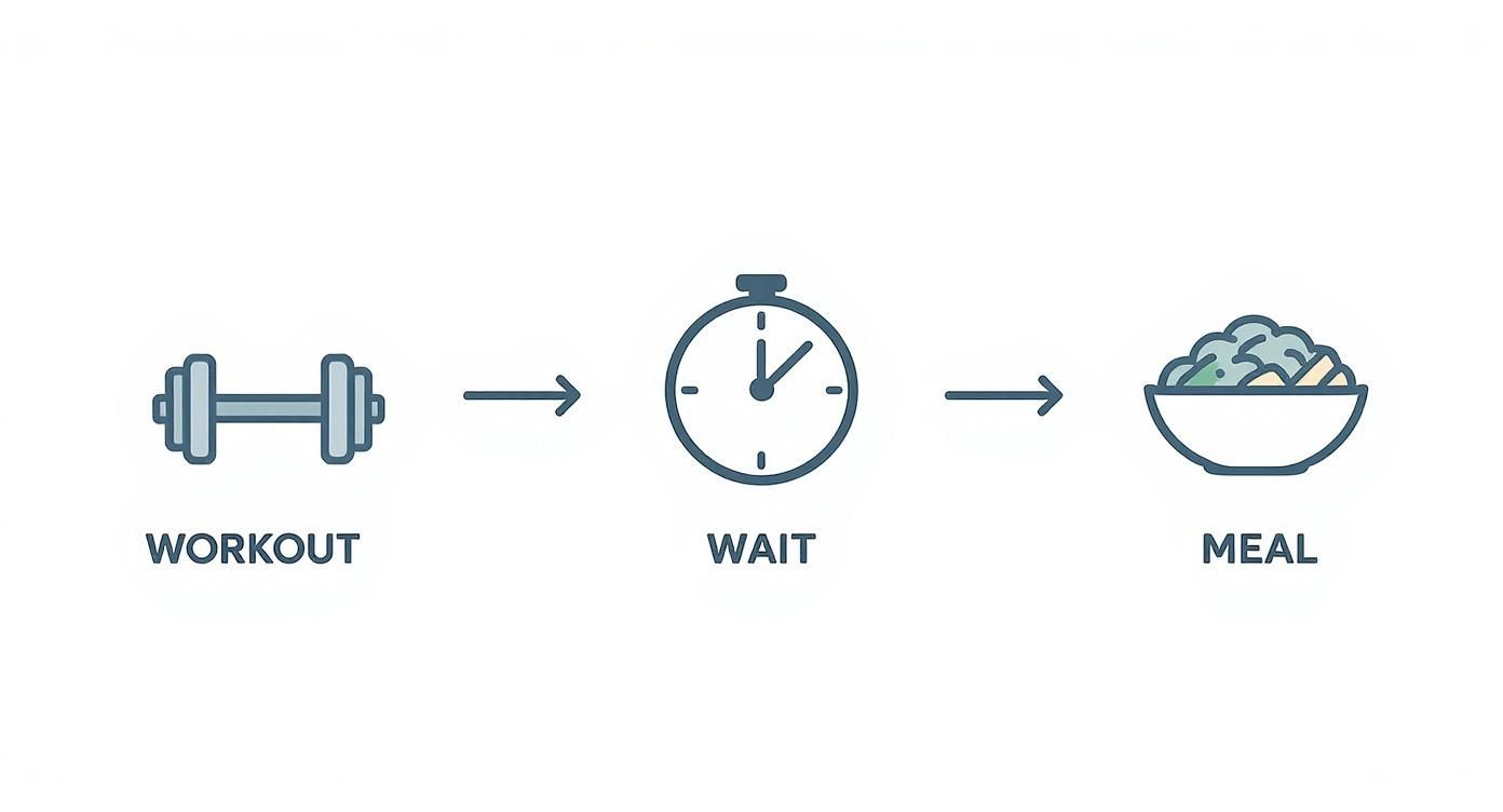 Infographic about after workout meal for weight loss