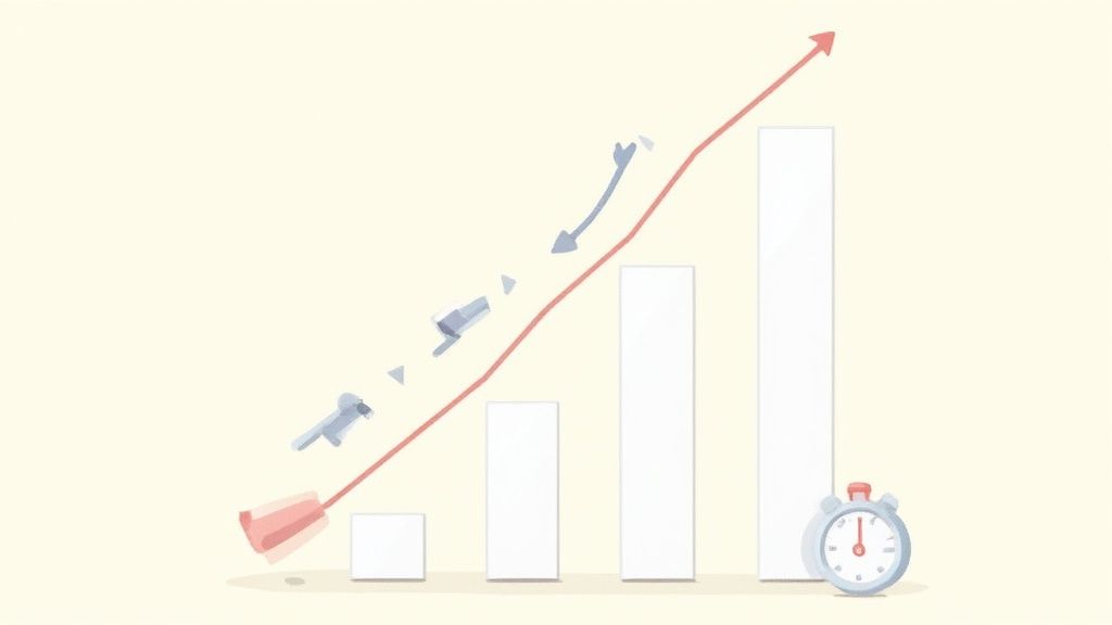 A person tracking their workout progress on a phone.