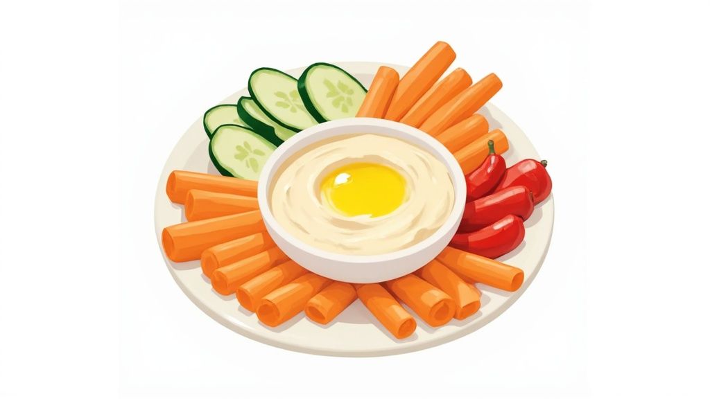 Vegetable Crudités with Hummus