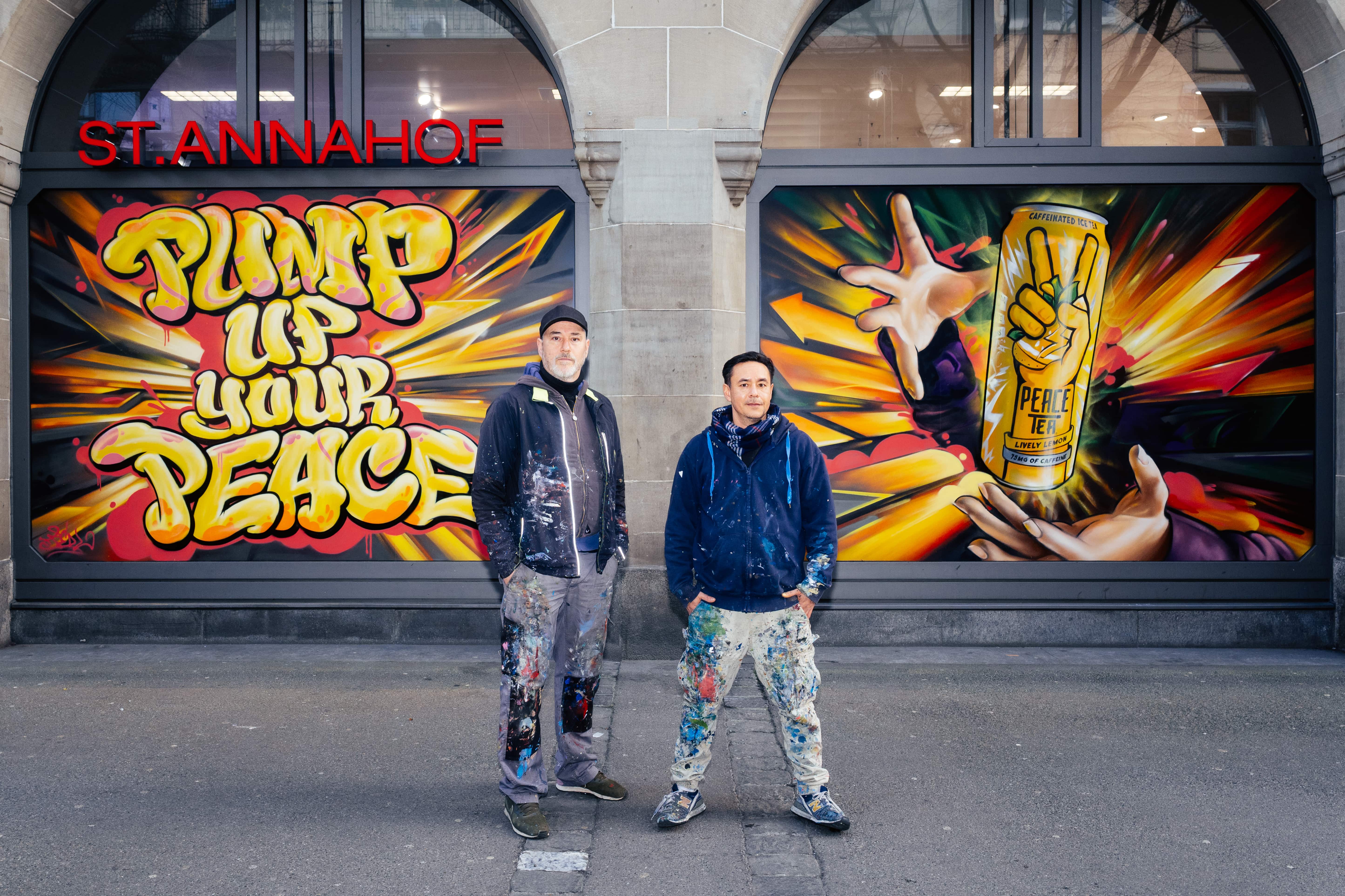 PEACE TEA in Zusammenarbeit mit Urban Art-Künstler Redl