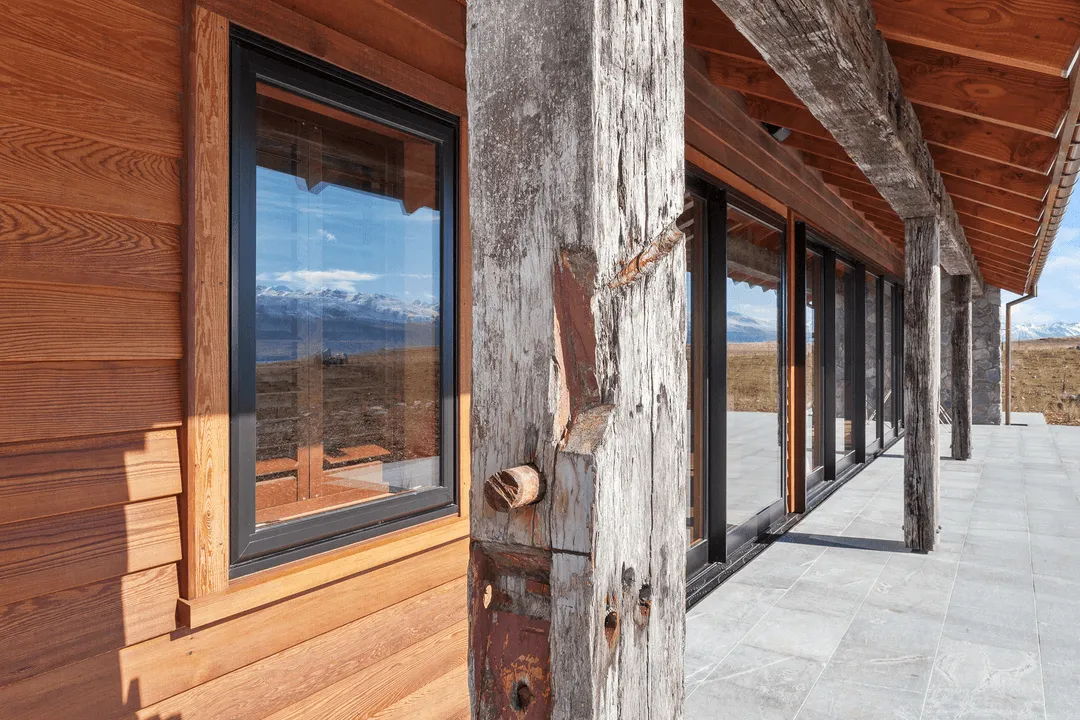 Tekapo Estate, Lake Tekapo | Rustic Hardwood Beams 300 x 400mm left in raw state