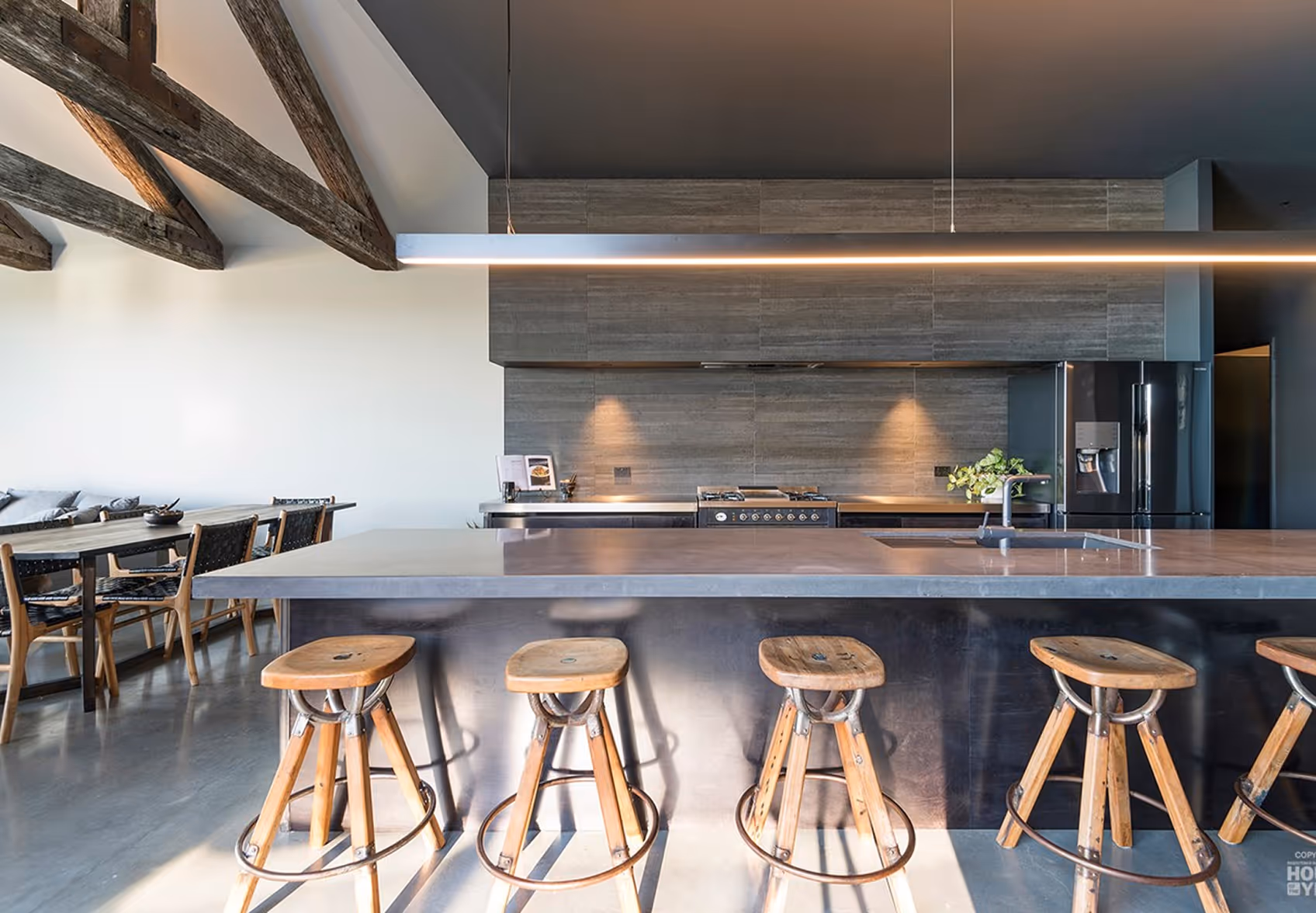 Pegasus Lake | Raw Rustic Beams for exposed structural trusses