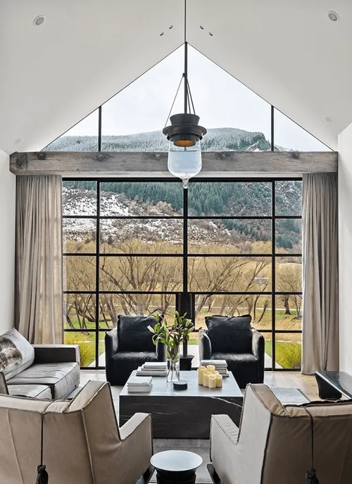 Millbrook Estate, Queenstown | Sandblasted Rustic Beams for trusses