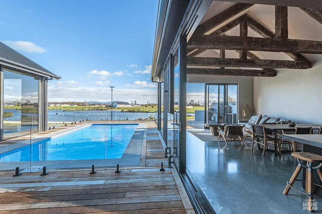 Pegasus Lake | Raw Rustic Beams for exposed structural trusses